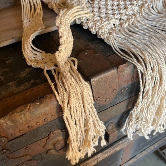 Vintage Macramé Boho Hippie Shoulder Bag Cross-body🌻 ☮️ - Picture 9 of 13